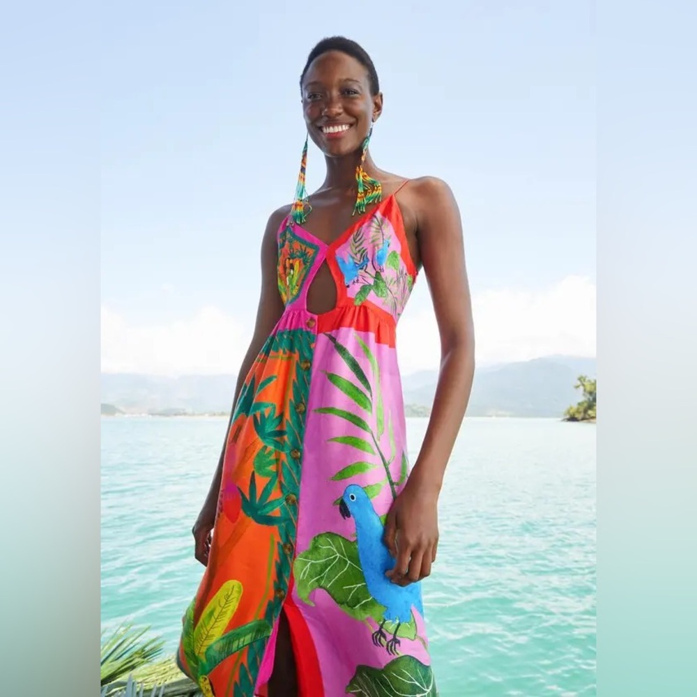 FARM Rio Vibrant Multicolor Midi Dress